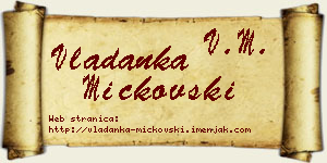 Vladanka Mickovski vizit kartica